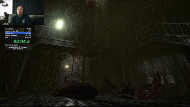 Resident Evil HD Remaster Speedrun, Chris Real Survival New Personal Best 1h26m10s