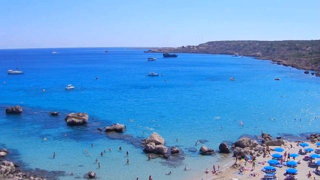 Cyprus Protaras Konnos Beach view Кипр Протарас пляж Коннос смотреть онлайн