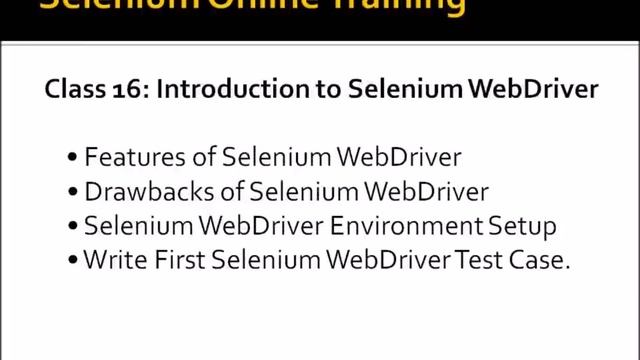 Selenium Online Training смотреть онлайн
