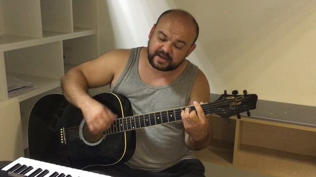 Как настроить гитару под пианино и репетиция песни 