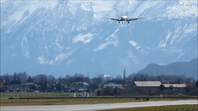 Red Bull DC-6 OE-LDM Salzburg Airport Great SOUND!! смотреть онлайн