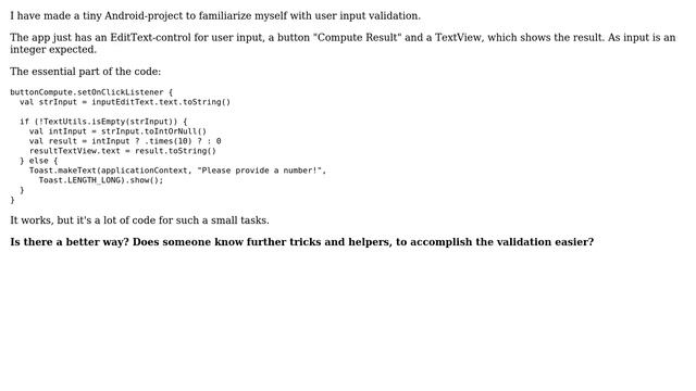 Code Review: Android user input validation смотреть онлайн