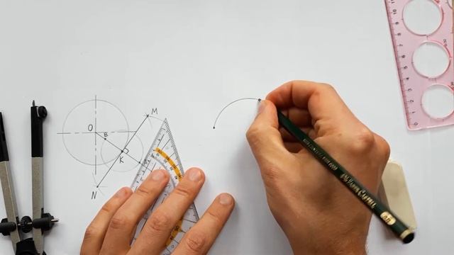 ПОЛЕЗНЫЕ ФИШКИ. Построение касательной к дуге окружности. Касательная к окружности циркулем смотреть онлайн