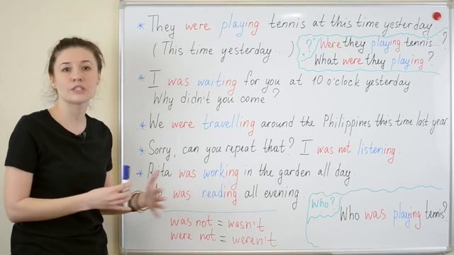 Past Continuous. Прошедшее длительное время в английском языке. смотреть онлайн