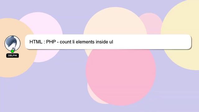 HTML : PHP - count li elements inside ul смотреть онлайн