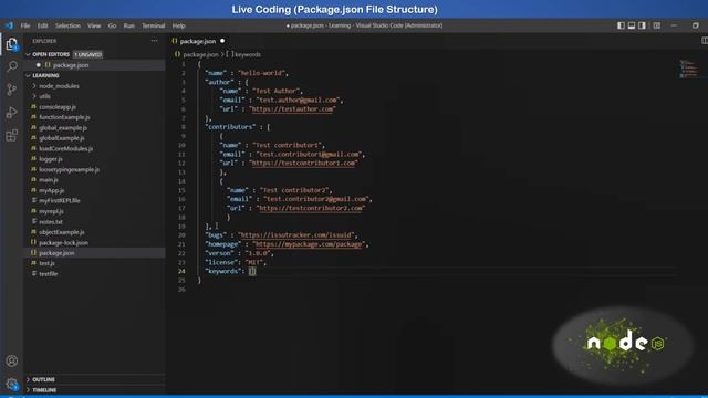 Node.js - Section 9 Node Package json | NodeJS Beginners | Simple Tutorials | Easy Learning смотреть онлайн