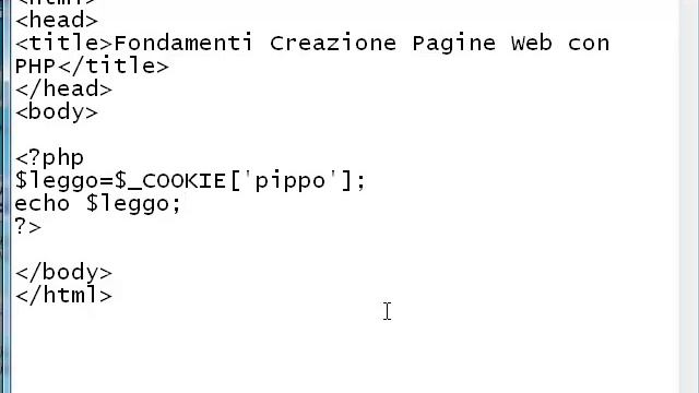 PHP Pratico e Facile, i cookies e le session смотреть онлайн