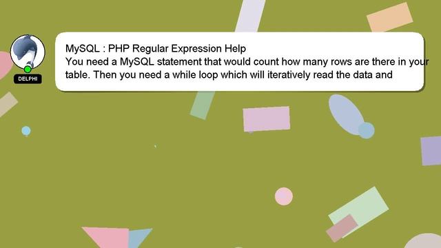 MySQL : PHP Regular Expression Help смотреть онлайн
