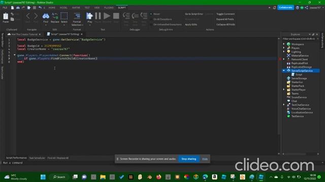 Roblox Studio: How to make a Met The Creator Badge смотреть онлайн