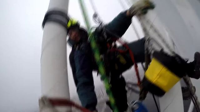 Монтаж хомута на ванты ЗСД. смотреть онлайн