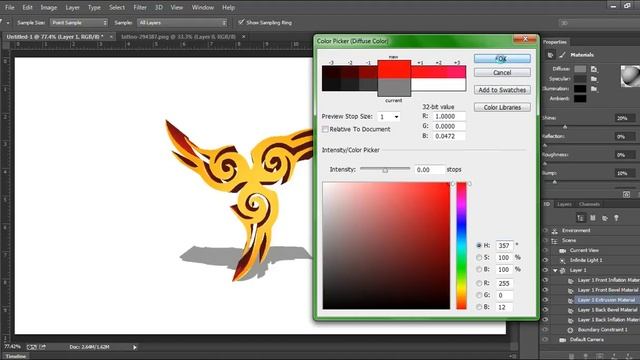 Convert a 2D image to 3D using Photoshop-Logo Design Online смотреть онлайн