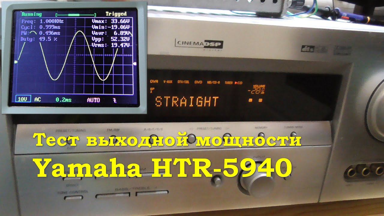 Yamaha HTR-5940 - Тест выходной мощности смотреть онлайн