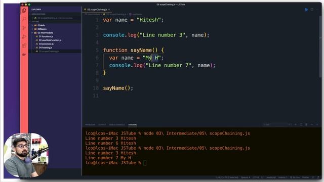 Scope chaining in javascript смотреть онлайн