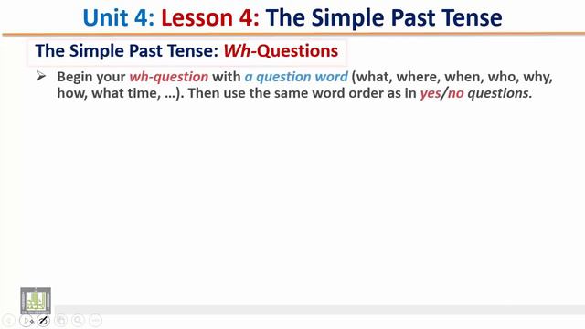 Grammar U 4 - L 4 : The Simple Past Tense смотреть онлайн