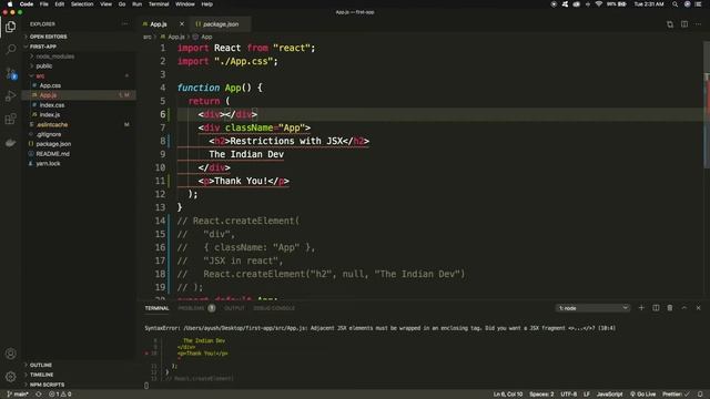 ReactJS Tutorial 8 - Restrictions with JSX смотреть онлайн
