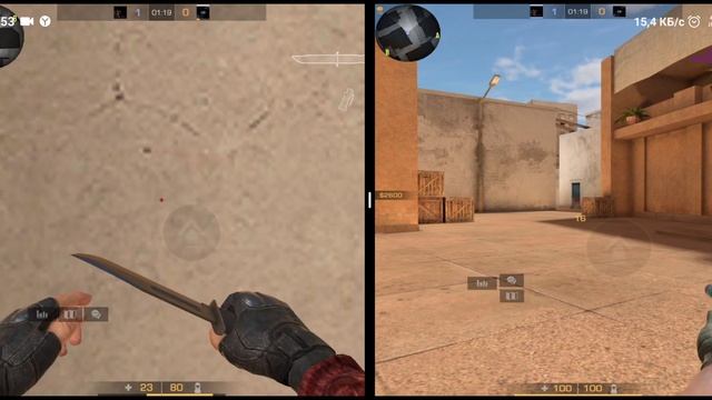 Играю 1 на 1 сам с собой на одном телефоне ! смотреть онлайн