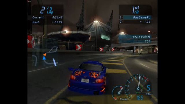 NFS Underground - Гонка 107 - Circuit - Port Royal Reverse (без комментариев) смотреть онлайн