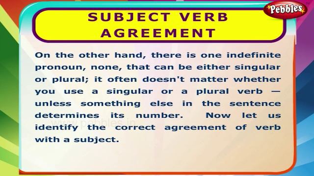 Subject Verb Agreement | English Grammar Exercises For Kids | English Grammar For Children смотреть онлайн