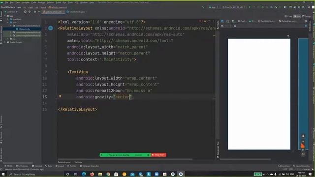 TextClock with example in Android смотреть онлайн