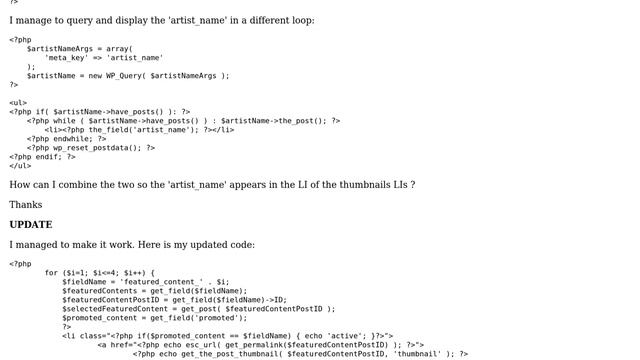Wordpress: Loop through two different sets of custom fields смотреть онлайн