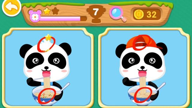 Little Panda's Math Adventure - Dinosaur Island - Spot the difference | Babybus Games смотреть онлайн