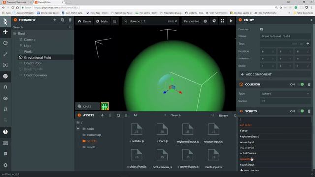 Gravitational Field in PlayCanvas 1 of 2 смотреть онлайн