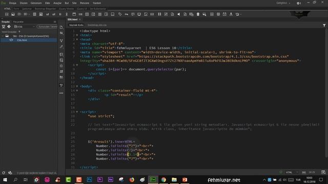 JS Ders 126 Ecmascript 6 ile eklenen number ve string metodları смотреть онлайн