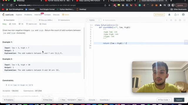 6- Leetcode-Python-1523. Count Odd Numbers in an Interval Range смотреть онлайн