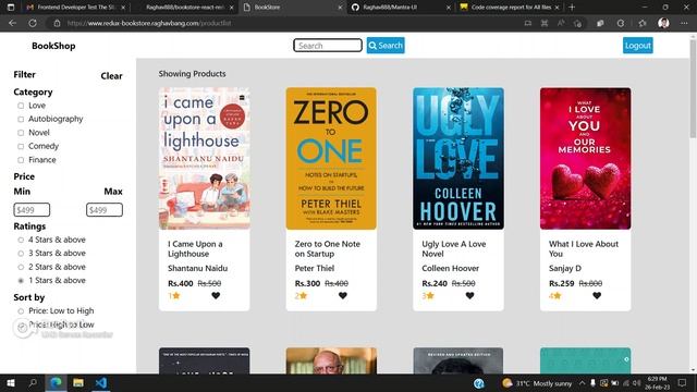 React BookStore using Redux and JWT token (mock) смотреть онлайн