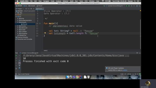 Belajar Kotlin - Elvis & Safe Operator смотреть онлайн