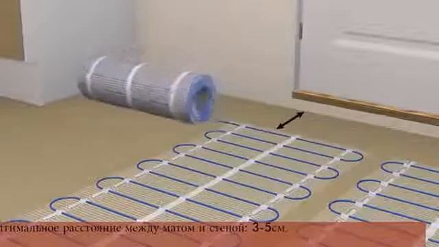 Монтаж электрического нагревательного мата Nexans Теплый Пол смотреть онлайн