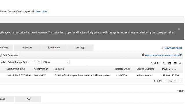 Install Endpoint Central agents manually смотреть онлайн
