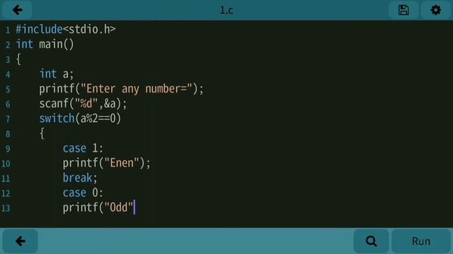 Even or Odd program using switch case in C Language смотреть онлайн