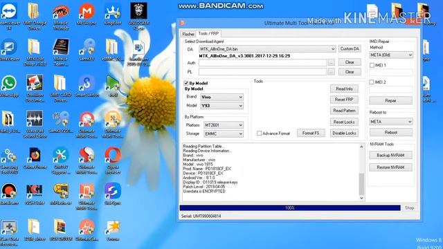 VIVO Y93/1814/MEDIATEK CPU/FRP UNLOCK /UMT DONGLE смотреть онлайн