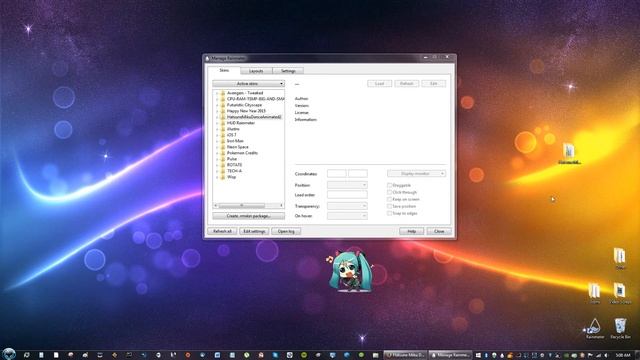 Animated Desktop Dancing Hatsune Miku Dancing Rainmeter Skin Theme for Windows Customizations смотреть онлайн