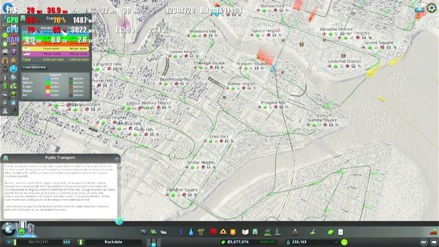 Cities Skylines - AMD Ryzen 7 4700U - Radeon Vega 7 - Test Gameplay смотреть онлайн