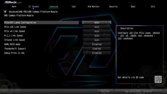 ASRock X670E Taichi BIOS Overview