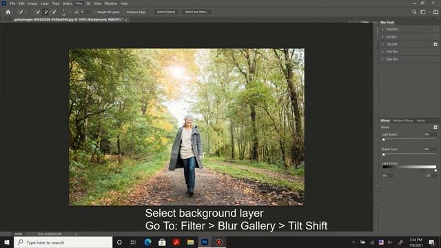 Photoshop 2021 Background Blur Tutorial in 2 mins: Bokeh effect (easy) смотреть онлайн