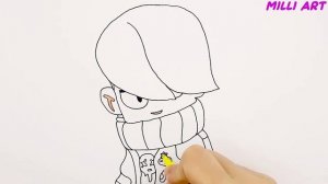 Как нарисовать Эдгара из Brawl Stars