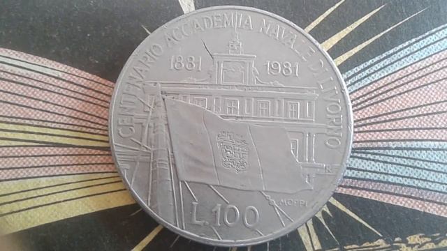 Coin of Italy 100 lire commémorative Livourne Academy Naval 1981 смотреть онлайн