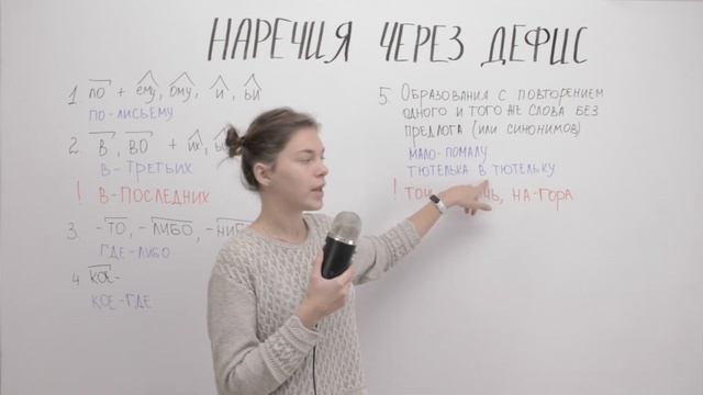 Наречия через дефис