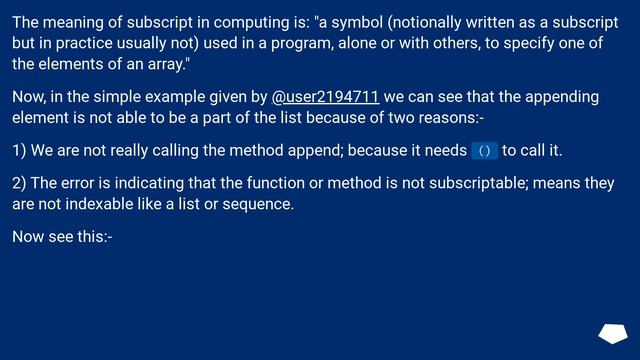 What does it mean if a Python object is "subscriptable" or not? смотреть онлайн