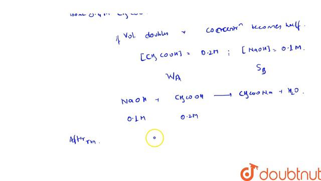 When 100 mL of 0.4 M `CH_3COOH` are mixed with 100 mL of 0.2 NaOH, the `[H_3O^+]` in the solution смотреть онлайн