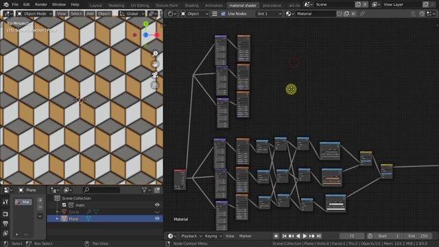 Procedural Tumbling blocks Blender 2.8 смотреть онлайн