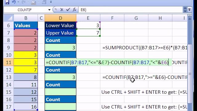Excel Magic Trick #175: Count Between Upper & Lower Value смотреть онлайн