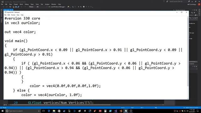 OpenGL Fragment Shader gl PointCoord rounding edges смотреть онлайн