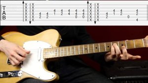 Красивый мелодичный метал рок рифф на гитаре - Рок аккорды гитара - Уроки игры на гитаре Первый Лад