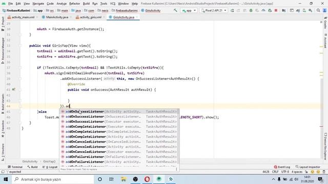Android Studio Java - [Firebase] Email Ve Şifre İle Giriş Yapma смотреть онлайн