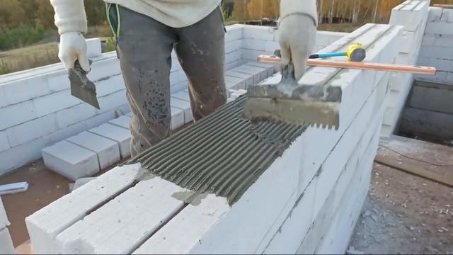 18 Кладем Вместе с Вами блоки Средней Несущей Стены (Газобетон) смотреть онлайн