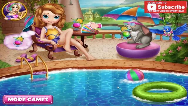 Sofia Swimming Pool - Princess Sofia the First Having Fun at the Pool - Full Kids Game Episode смотреть онлайн